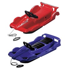 Alpen Gaudi Alpen Race Bob Lenkschlitten Kunststoff-Schlitten 1-2 Sitzplätze NEU