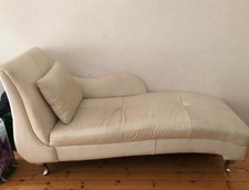 Ottomane links 2 Meter Länge beige Leder 119 Euro 