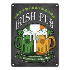 Metallschild mit irish - mit,