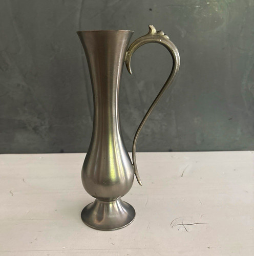 Metallvase silber satiniert