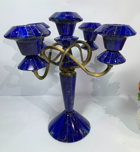 Lapislazuli kerzenhalter - lapislazuli,