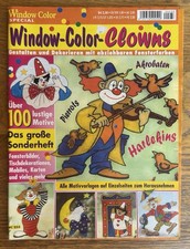 Fensterbilder - Motivvorlage Clowns - Window Color -Basteln - Neuwertig