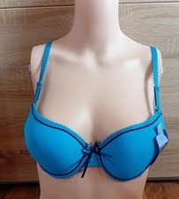 Bügel BH blau/schwarz Punkte
