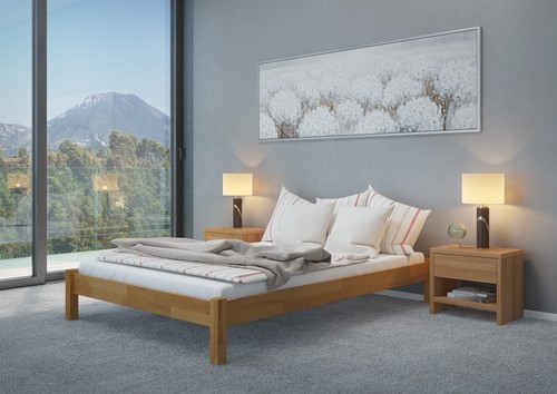 Massivholzbett futon 160x220 - futon,