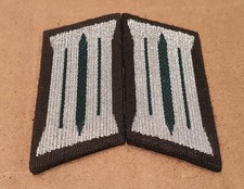 NVA Kragenspiegel Paar Mannschaften dunkelgrün operative rückwärtige Dienste GDR