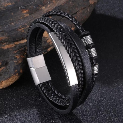 Herren armband schwarz - herren, echtes