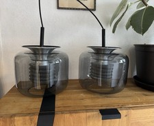 Erco Leuchten Paar 1970er Jahre Rauchglas Aluminium Design Aloys Gangkofner