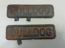 2x Plakette Lanz Bulldog  Traktor Oldtimer Trecker Emblem Guss Eisen roh 15x4,5