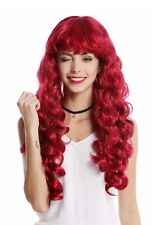 Perücke Damen Karneval Halloween lang Volumen Locken lockig Pony rot 0082-ZA13A