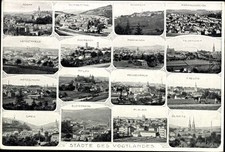 Treuen Vogtland Sachsen, Panorama vom Ort, Adorf, Plauen, Mylau,... - 4886925