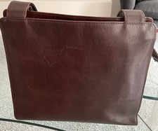 Damen Lederhandtasche dunkelbraun