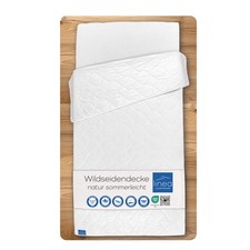 LINEA by Böhmerwald Wildseidendecke 135x200cm Weiß 100% Seide NEU