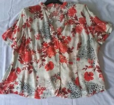 NEU!Schicke leichte Da.Bluse Chiffon  Poly Rot GR:46 NP:49,99⚠️s.Maß!