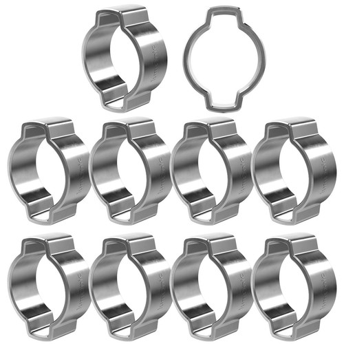 10x ohr schelle 13mm - 2-ohr-schelle, v2a