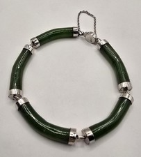 Vintage Jade Armband aus 925er