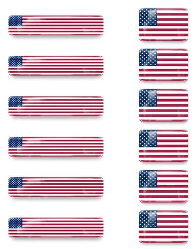 12x gel aufkleber usa - 3d,