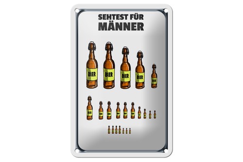 Blechschild alkohol 12x18cm - alkohol,