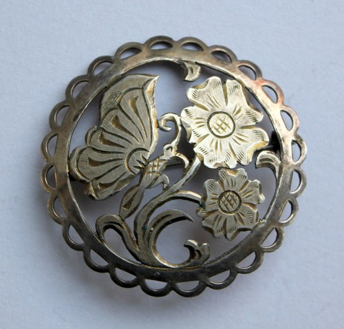 Vintage brosche silber 835 - brosche,