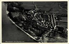 Ak Rheinhausen Duisburg im Ruhrgebiet, Luftaufnahme von  Fluss,... - 11312537