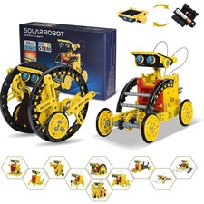 Solar Roboter Baukasten, STEM Spielzeug, 12-in-1, Kinder ab 8 Jahre, Lernset