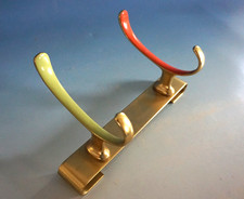 Vintage Streamline Design Kleiderhaken Wandhaken Wandgarderobe 60er (F025-1469)
