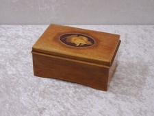 Antikes Holz Kästchen Box Schatulle mit Thorens Spieluhr - DEFEKT - Intarsien