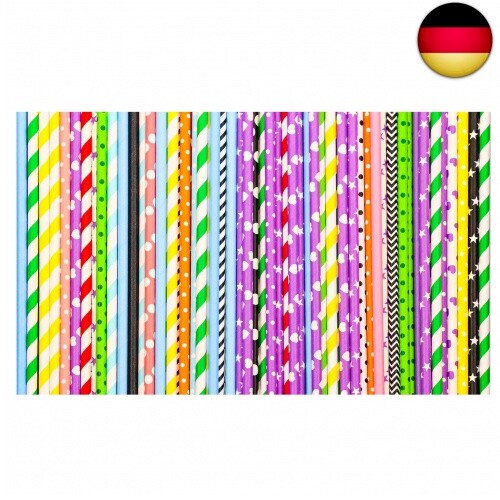 Trinkhalme 100 stück - trinkhalme,100, papier