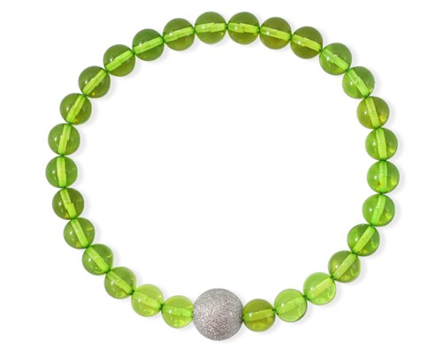 Armband mit grünem bernstein - grünem,