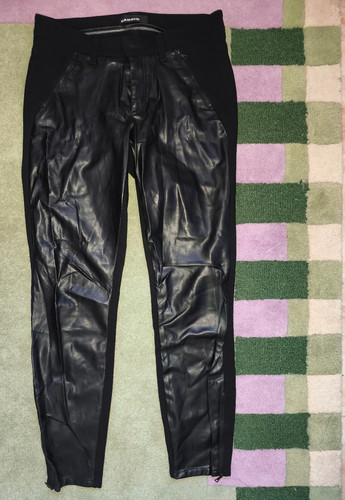 Damen kunstleder hose - kunstleder,