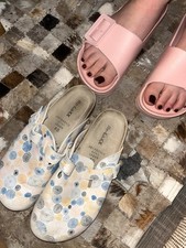 Clogs Pantoletten Hausschuhe Damen Gerne Getragene Schlappen