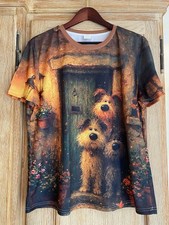 Damen T-Shirt XL Hunde Tür