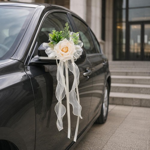 Brautauto blumenset mit - brautauto-blumenset,
