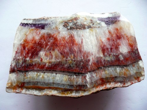 Anschliff quarz mit hämatit - anschliff,