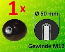 Kugelknopf M12 Ø50mm schwarz