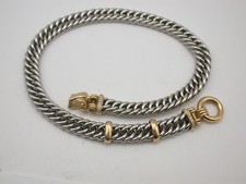interessante Kette / Collier Platin 950 / Gold 750