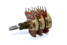 Genuine ALPS Raster-Potentiometer / Poti, 3x 250 kOhm lin., für Radio. 60er, NOS