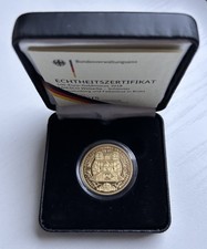 100 € Goldmünze 2018: UNESCO-Welterbe Augustusburg u. Falkenlust Brühl Mzz. F st