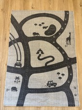 Spielteppich 127cm x 90cm Teppich Kinderzimmer Safari Afrika