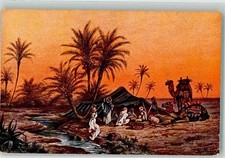 39599111 - Oase Beduinen Zeltlager Kamele Serie 792 Nr. 6 Perlberg, F.