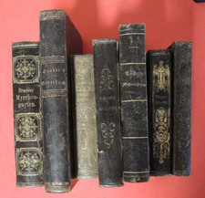 7 x Gebetbuch / Gebetbücher des 19. Jh  / Leder ; Frontispiz usw.