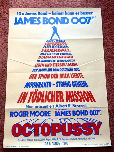 Octopussy kinoplakat poster - octopussy,