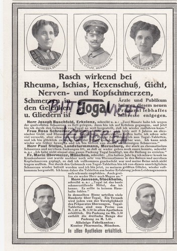 München werbung 1916 kontor - werbung,