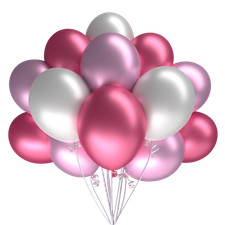 Luftballons Silber Gold