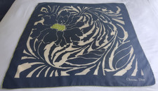 CHRISTIAN DIOR Twill Seidentuch - geblümt - schwarz/beige/grün - 75 x 75 cm