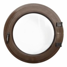 Rundfenster Dreh Nussbaum Kunststoff VEKA 2-fach Verglasung