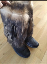 Winterschuhe Winterstiefel Damen echte Leder echte Fell sehr warm