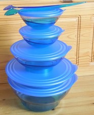 Tupperware 5 Eleganzia  Schüsseln mit Deckel und Salatbesteck
