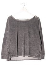 BETTER RICH Langarm-Bluse Damen Bluse Gr. DE 36 dunkelgrau Casual-Look