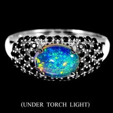 925 Sterlingsilber Oval Feuer