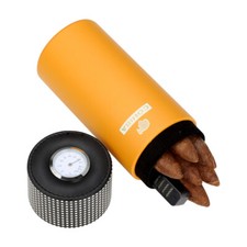 Zedernholz gefüttertes tragbare Reiseetui aus Leder Zigarren-Humidor Front-Hygr